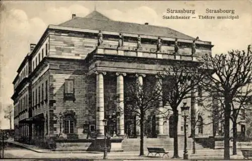 Ak Straßburg Elsass Bas Rhin, Stadttheater