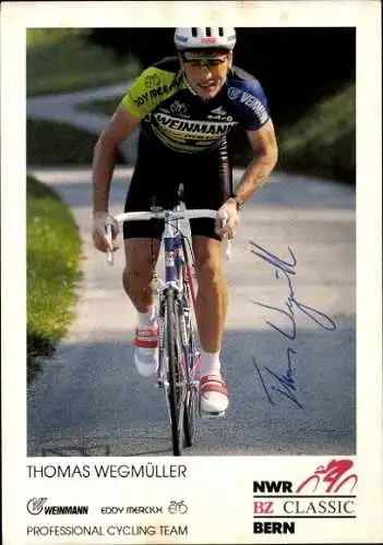 Ak Radrennfahrer Thomas Wegmüller, Autogramm