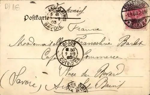 Foto Ak Mann hinter und zwei Frauen in einem Automobil mit geöffnetem Verdeck