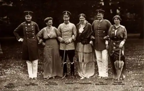 Ak Kronprinz Wilhelm von Preußen, Cecilie, August Wilhelm, Eitel Friedrich, Prinzessinnen