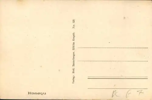 Ak Roncq Nord, Straße, Kutsche, Kirche