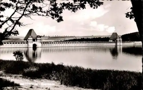 Ak Möhnesee in Westfalen, Möhnetalsperre, Sperrmauer