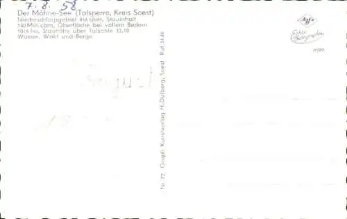 Ak Möhnesee in Westfalen, Möhnetalsperre, Sperrmauer