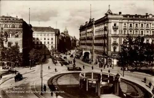Ak Berlin Mitte, Wilhelmplatz, Untergrundbahnstation