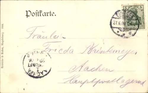 Ak Einbeck am Leinegraben, Wall Partie mit Storchturm