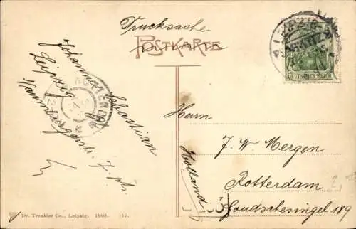 Ak Leipzig in Sachsen, Augustusplatz, Springbrunnen