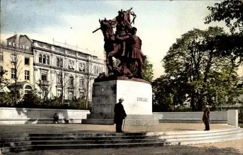 Ak Frankfurt am Main, Bismarckdenkmal, Reiterstatue, KELLER, öffentliche Anlage
