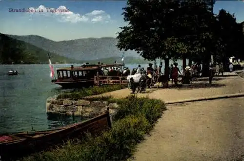 Ak Tegernsee in Oberbayern, Strandleben, Anlegestelle