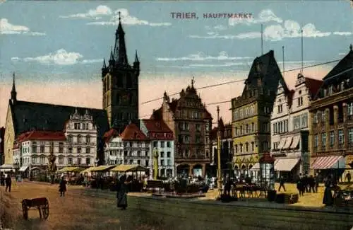 Ak Trier Rheinland Pfalz, Hauptmarkt, Kirche