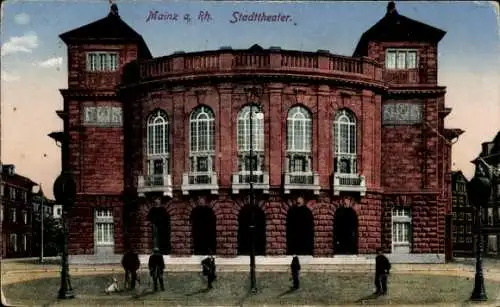 Ak Mainz am Rhein, Stadttheater