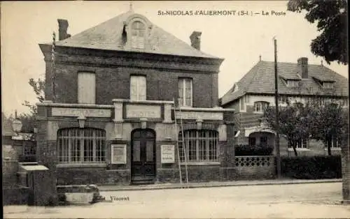 Ak Saint Nicolas d'Aliermont Seine Maritime, La Poste