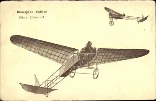 Ak Monoplan Tellier, Dubonnet, Flugpioniere