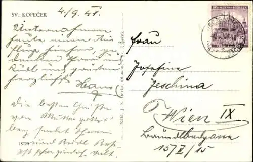 Ak Svatý Kopeček Heiligenberg Olomouc Olmütz Stadt, Teilansicht