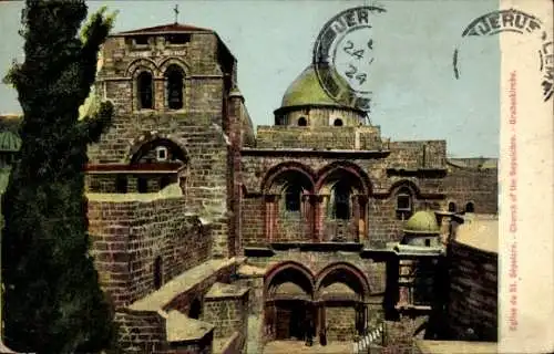 Ak Jerusalem Israel, Eglise du St. Sépulchre, Grabeskirche, Kirche in Jerusalem
