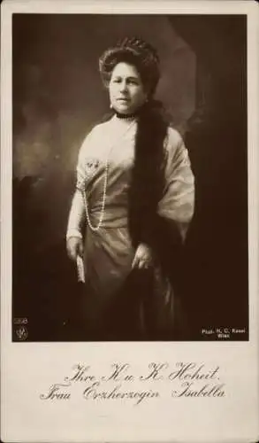 Ak Ihre k.u.k Hoheit Frau Erzherzogin Isabella von Österreich, NPG 5398
