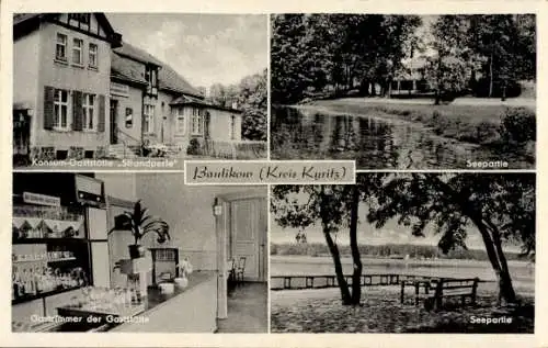 Ak Bantikow Kyritz in der Prignitz, Gaststätte Strandperle, Seepartie