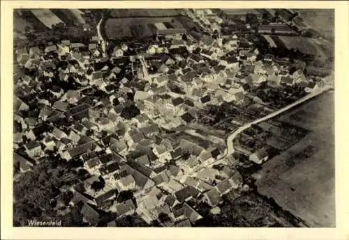 Ak Wiesenfeld Karlstadt am Main Unterfranken, Fliegeraufnahme
