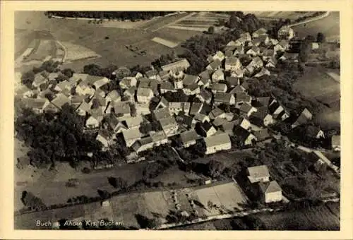 Ak Buch am Ahorn Ahorn in Baden, Fliegeraufnahme