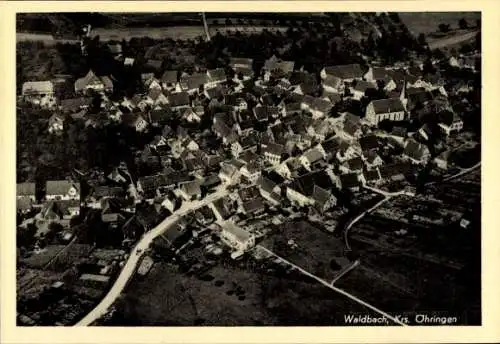 Ak Waldbach Bretzfeld in Württemberg, Fliegeraufnahme