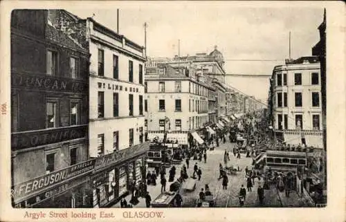 Ak Glasgow Schottland, Argyle Street looking east
