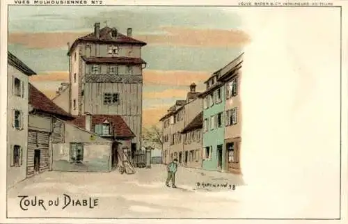 Künstler Litho Hartmann, ulhausen Mühlhausen Elsass Bas Rhin, Teufelsturm