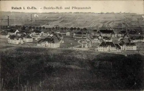 Ak Rouffach Rufach Elsass Haut Rhin, Ansicht der Bezirks-Heil- und Pflegeanstalt, Gebäudeensem...