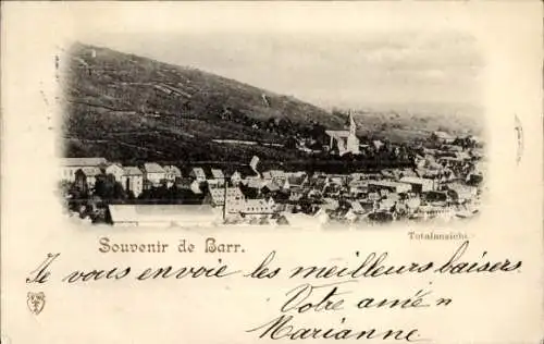 Ak Barr Elsass Bas Rhin, Gesamtansicht