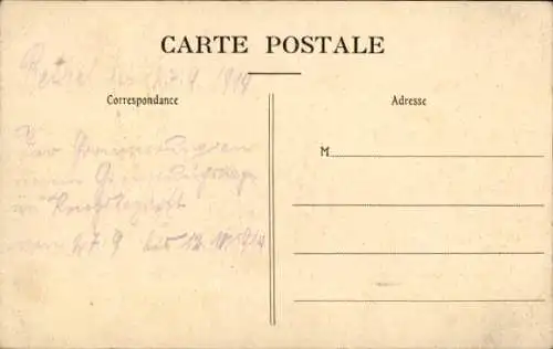 Ak Rethel Ardennes, Sault-les-Rethel, Mairie, route de Rethel