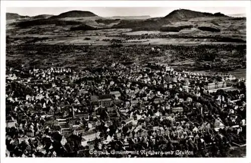 Ak Schwäbisch Gmünd in Württemberg, Fliegeraufnahme, Rechberg, Stuifen