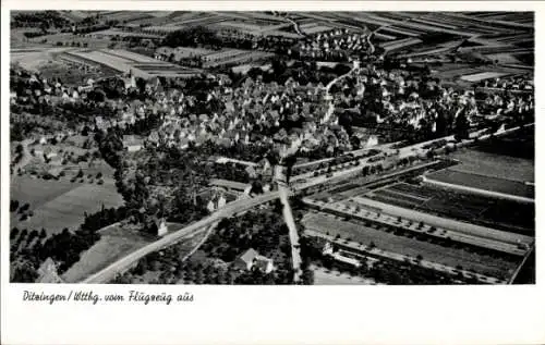 Ak Ditzingen in Württemberg, Ditzingen aus der Vogelperspektive