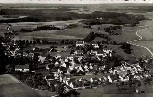 Ak Gutenzell Hürbel Oberschwaben Württemberg, Fliegeraufnahme