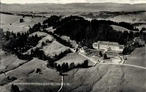 Ak Oy Mittelberg im Allgäu, Fliegeraufnahme, Kinderheilstätte Mittelberg
