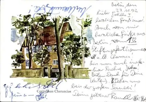Studentika Ak Berlin, Corps Cheruscia im WSC, Corpshaus Cherusciae, Ringstraße 89