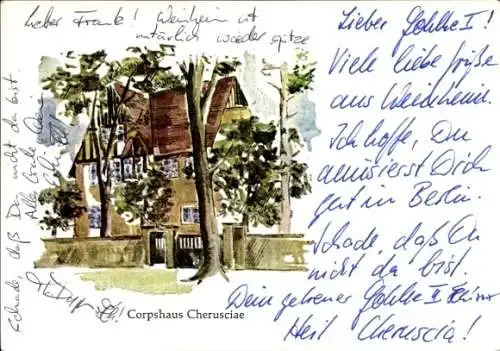 Studentika Ak Berlin, Corps Cheruscia im WSC, Corpshaus Cherusciae, Ringstraße 89