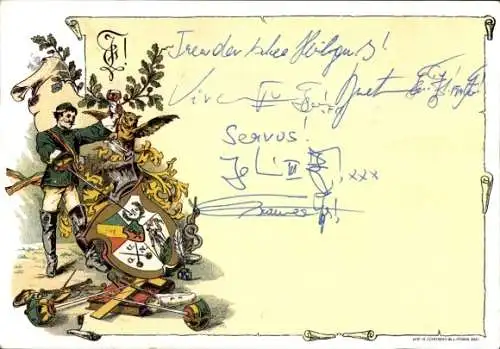 Studentika Ak Graz, Akad. Corps Joannea, Leonhardstraße 32, Wappen