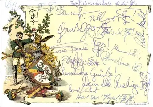 Studentika Ak Graz, Akad. Corps Joannea, Leonhardstraße 32, Wappen