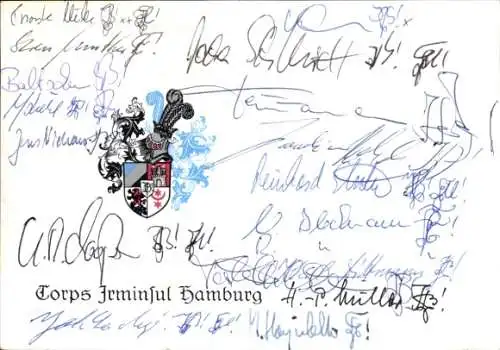 Studentika Ak Hamburg, Corps Irminsul, Innocentiastraße 15, Wappen