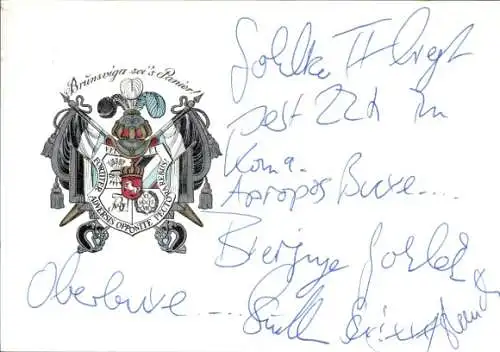 Studentika Ak Göttingen, Corps Brunviga, Bürgerstraße 31, Wappen,  WSC