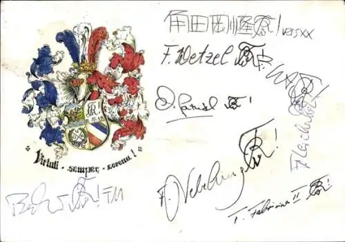 Studentika Ak Heidelberg, Corps Rhenania, Hauptstraße 231, Wappen