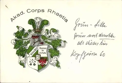 Studentika Ak Wien, Akad. Corps Rhaetia, Wappen