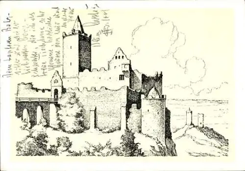 Studentika Ak Corpsstudentische Erinnerungsstätten, Rudelsburg bei Bad Kösen, VAC, KSCV, HKSCV