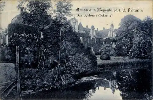 Ak Meyenburg in der Prignitz, Das Schloss, Rückseite