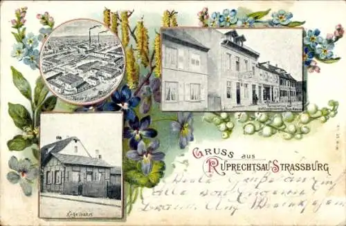 Passepartout Ak Le Robertsau Ruprechtsau Strasbourg Straßburg Elsass Bas Rhin, Fabrik, Gasthaus
