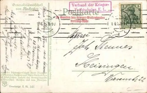 Ak Generalfeldmarschall von Mackensen