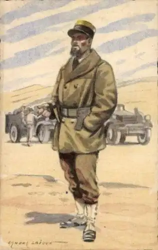 Künstler Ak Laioux, Edmond, Französischer Soldat in Uniform