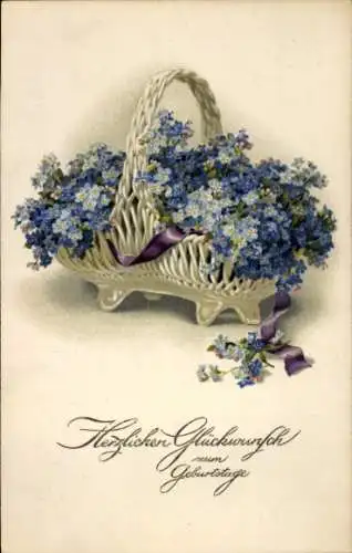 Ak Glückwunsch Geburtstag, Blumen