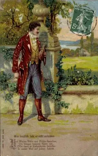 Ak Wer treulich liebt, ist nicht verlassen, Liebesgedicht