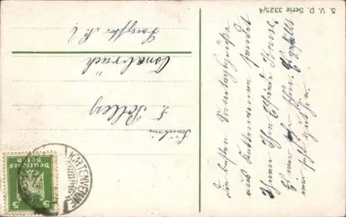 Gedicht Ak Kirche, Schwalben im Flug