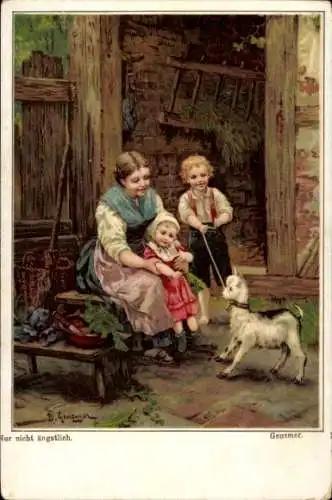 Künstler Litho Gensmer, B., Nur nicht ängstlich