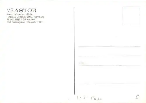 Ak MS Astor in Fahrt